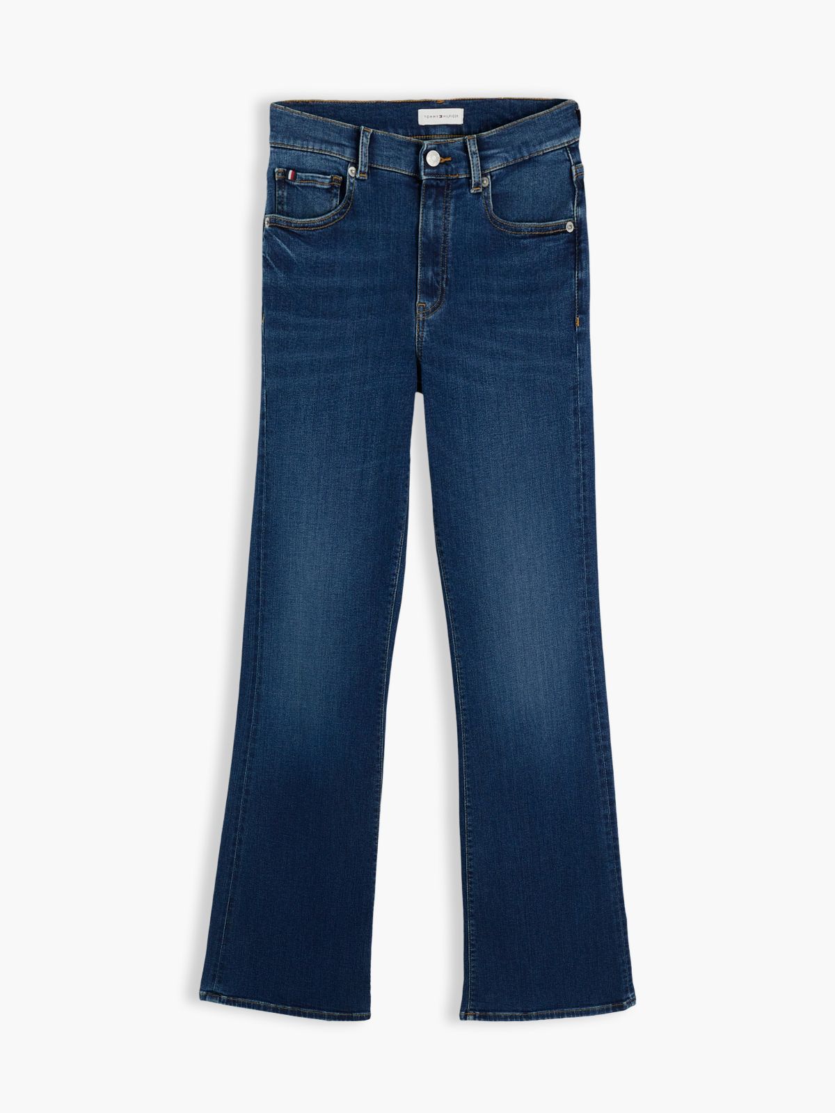 Mid-Rise Stretch Flared Jean — Dark Wash
