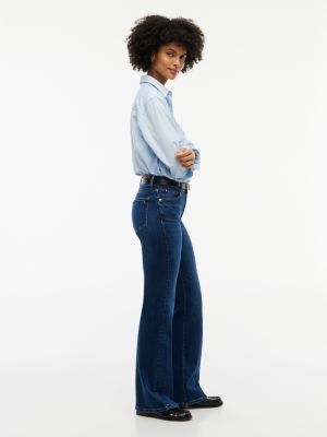 Женские джинсы Tommy Hilfiger Mid-Rise Stretch Flared Jean, цвет: Тёмная варка — фото 3