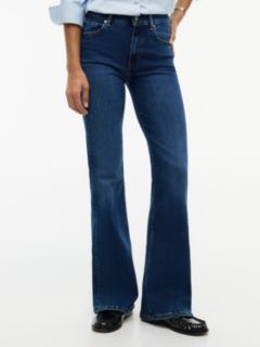Mid-Rise Stretch Flared Jean — Dark Wash 1