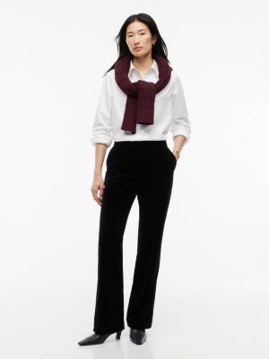 Женские брюки Tommy Hilfiger Velvet Slim Bootcut Pant, цвет: Чёрный — фото 2