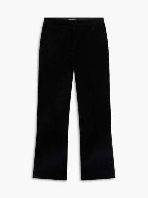 Женские брюки Tommy Hilfiger Velvet Slim Bootcut Pant, цвет: Чёрный — фото 5