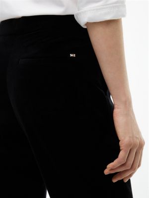 Женские брюки Tommy Hilfiger Velvet Slim Bootcut Pant, цвет: Чёрный — фото 3
