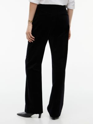 Женские брюки Tommy Hilfiger Velvet Slim Bootcut Pant, цвет: Чёрный — фото 4