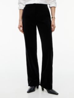 Velvet Slim Bootcut Pant — Black 1