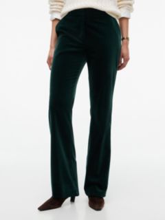 Velvet Slim Bootcut Pant — Deep Evergreen 1
