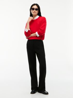Женские брюки Tommy Hilfiger Slim Bootcut Ponte, цвет: Чёрный — фото 2