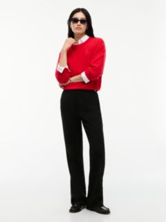 Slim Bootcut Ponte Pant — Black 2