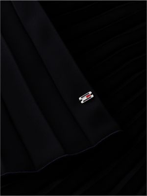 Женское платье Tommy Hilfiger Mixed-Media Sleeveless Pleated, цвет: Чёрный — фото 6