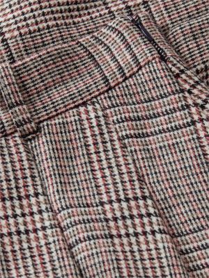 Женская юбка Tommy Hilfiger Pleated Wool-Blend Check Midi, цвет: Красный клетчатый — фото 8