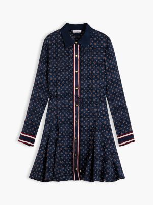 Женское платье Tommy Hilfiger Foulard Mini Shirtdress, цвет: Синий — фото 5