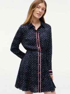 Foulard Mini Shirtdress — Foulard Blue 2