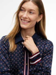 Foulard Mini Shirtdress — Foulard Blue 3