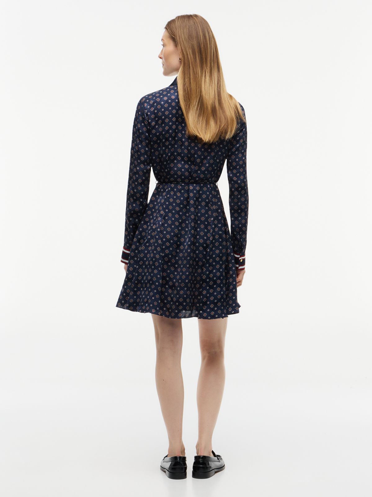 Foulard Mini Shirtdress — Foulard Blue