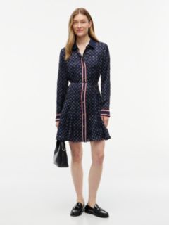 Foulard Mini Shirtdress — Foulard Blue 1