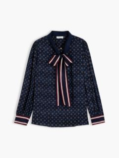 Foulard Bow Blouse — Foulard Navy 5