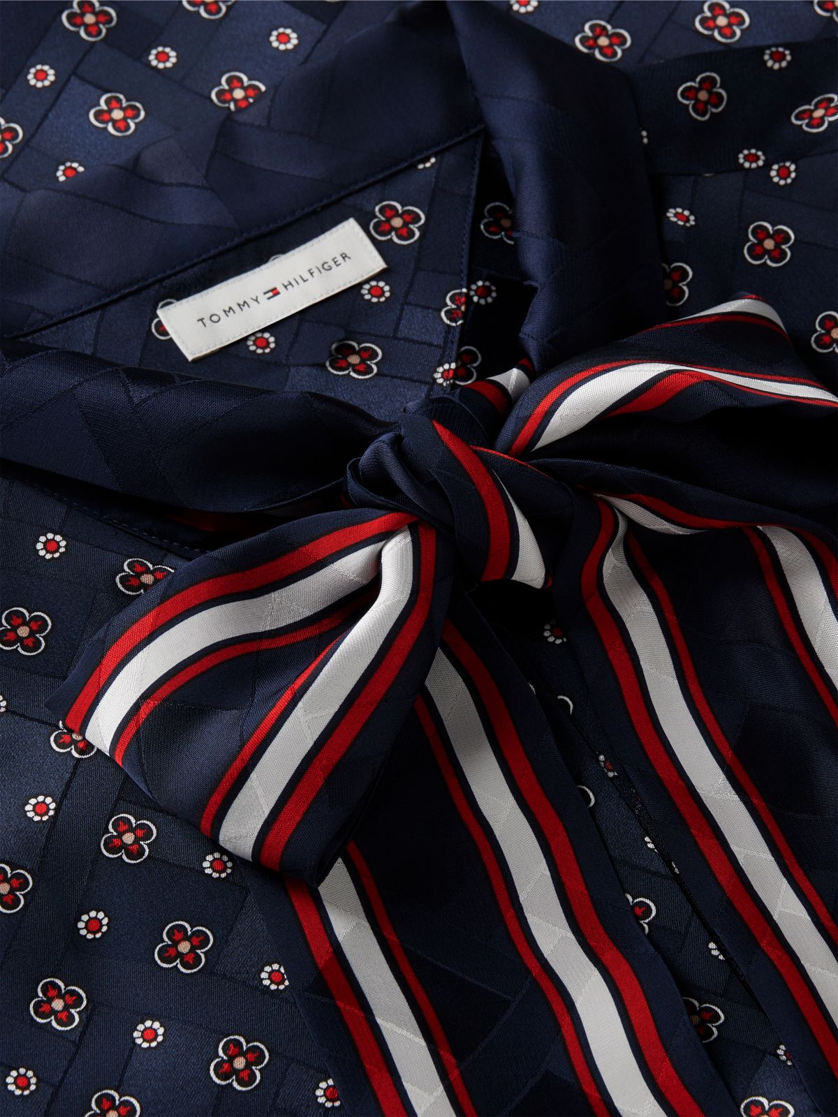 Foulard Bow Blouse — Foulard Navy