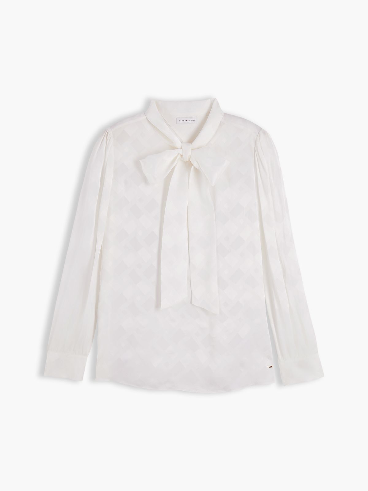 Foulard Bow Blouse — Ivory Silk