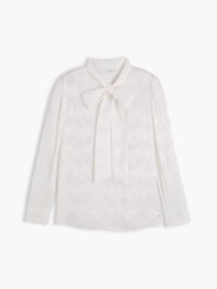 Foulard Bow Blouse — Ivory Silk 5