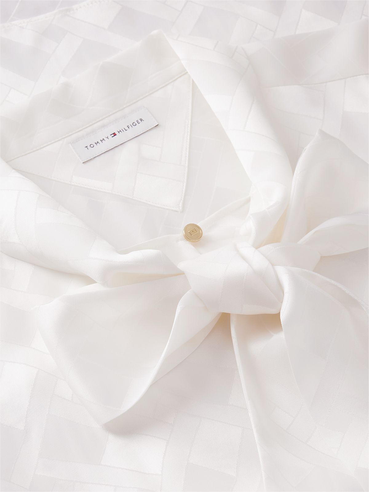 Foulard Bow Blouse — Ivory Silk