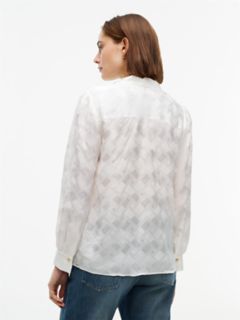 Foulard Bow Blouse — Ivory Silk 4