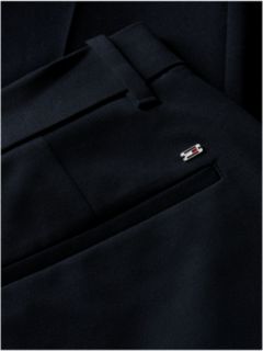 Stretch Gabardine Slim Straight Pant — Black 6