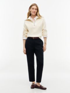 Stretch Gabardine Slim Straight Pant — Black 2