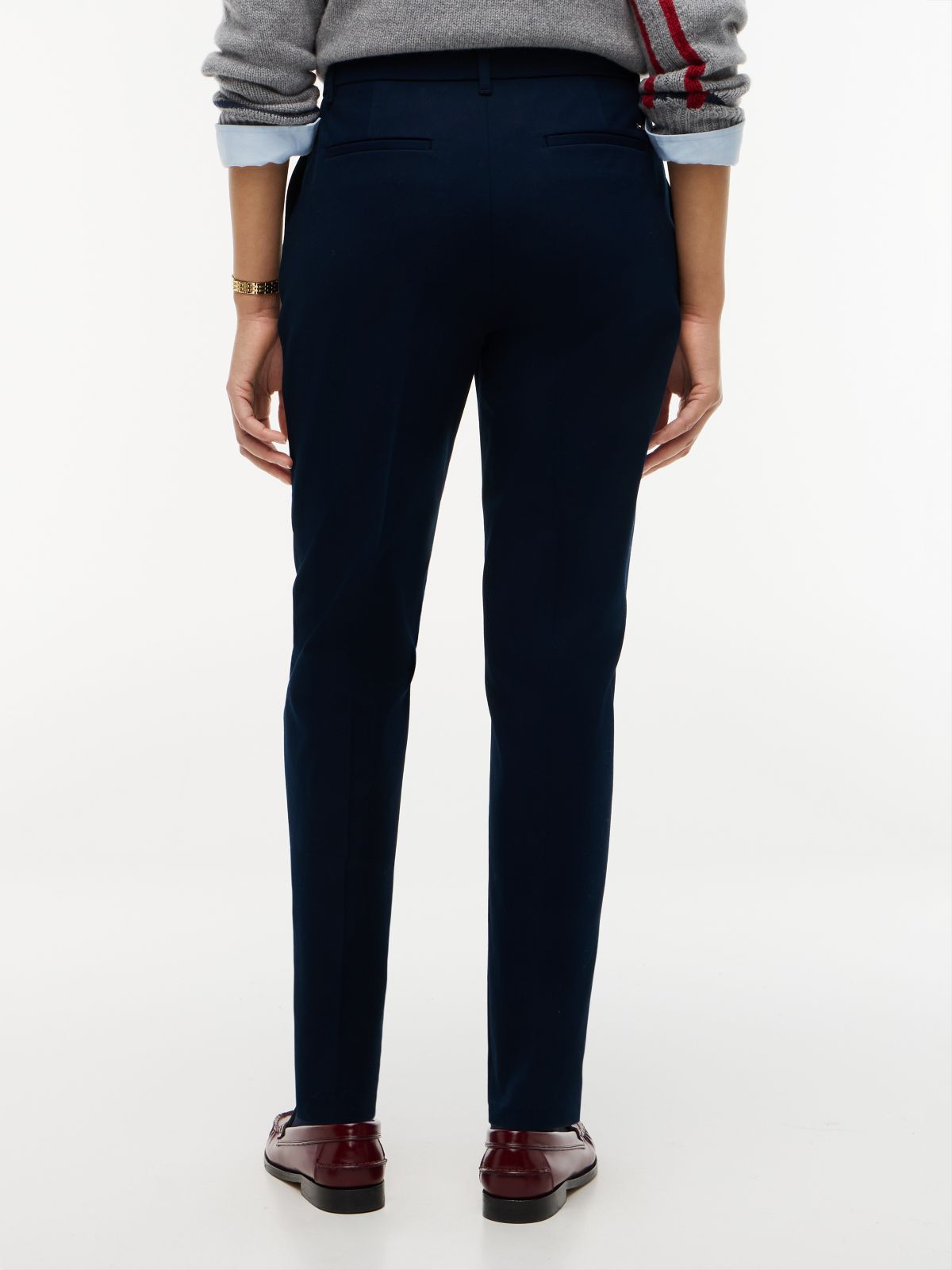 Stretch Gabardine Slim Straight Pant — Dark Blue