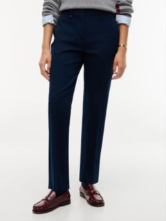 Stretch Gabardine Slim Straight Pant — Dark Blue 1