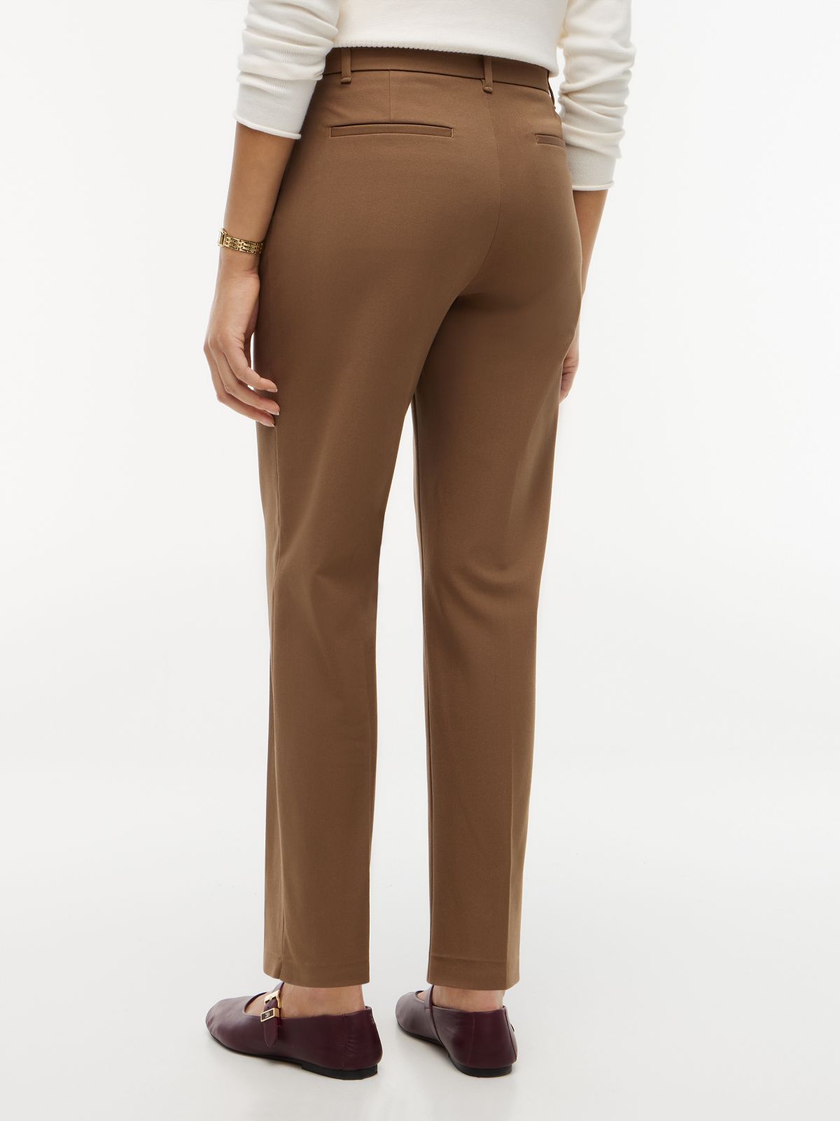 Stretch Gabardine Slim Straight Pant — Nordic Taupe