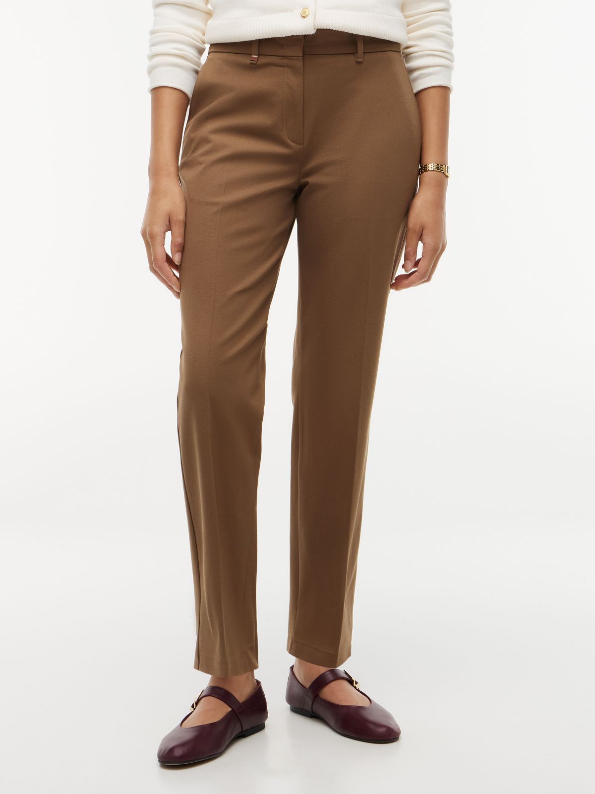 Stretch Gabardine Slim Straight Pant — Nordic Taupe