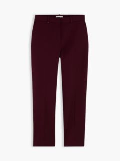 Stretch Gabardine Slim Straight Pant — Deep Burgundy 5
