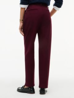 Stretch Gabardine Slim Straight Pant — Deep Burgundy 4