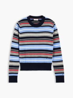 Lightweight Crewneck Sweater — Blue Stripe Multi 5