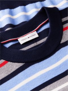 Lightweight Crewneck Sweater — Blue Stripe Multi 6