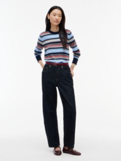 Lightweight Crewneck Sweater — Blue Stripe Multi 2