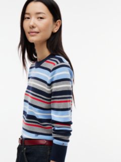 Lightweight Crewneck Sweater — Blue Stripe Multi 3