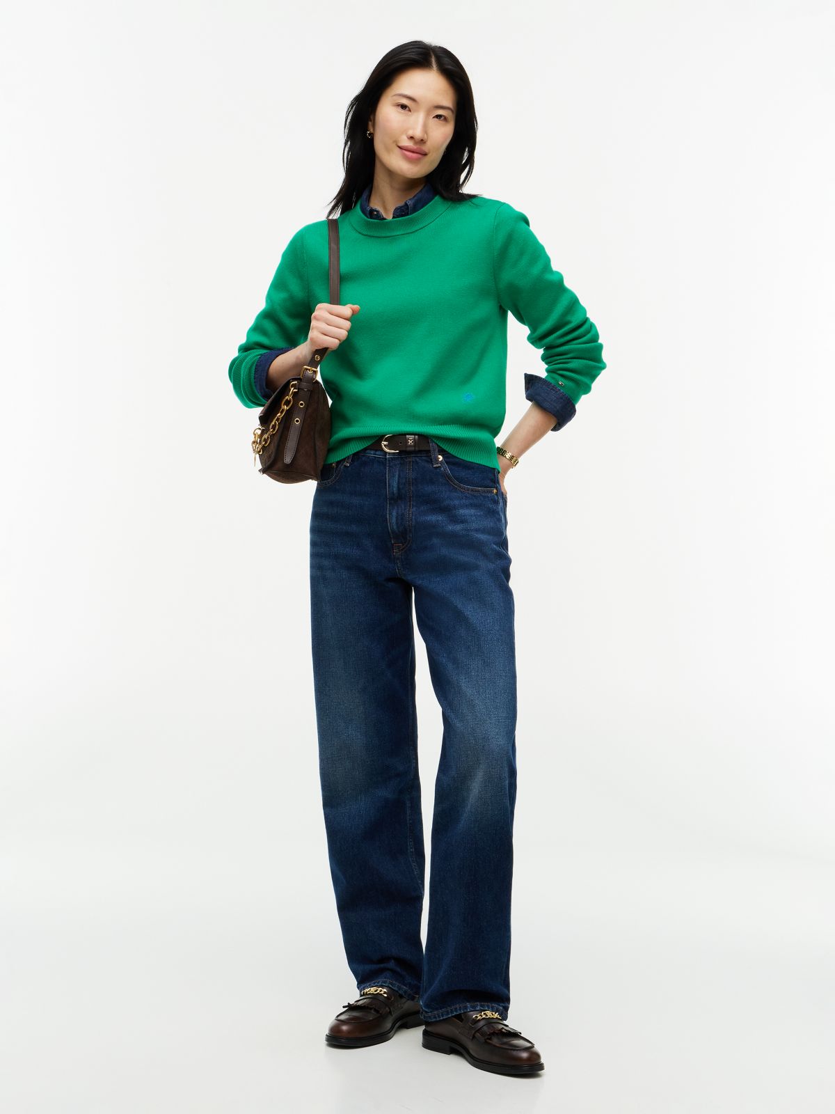 Lightweight Crewneck Sweater — Green