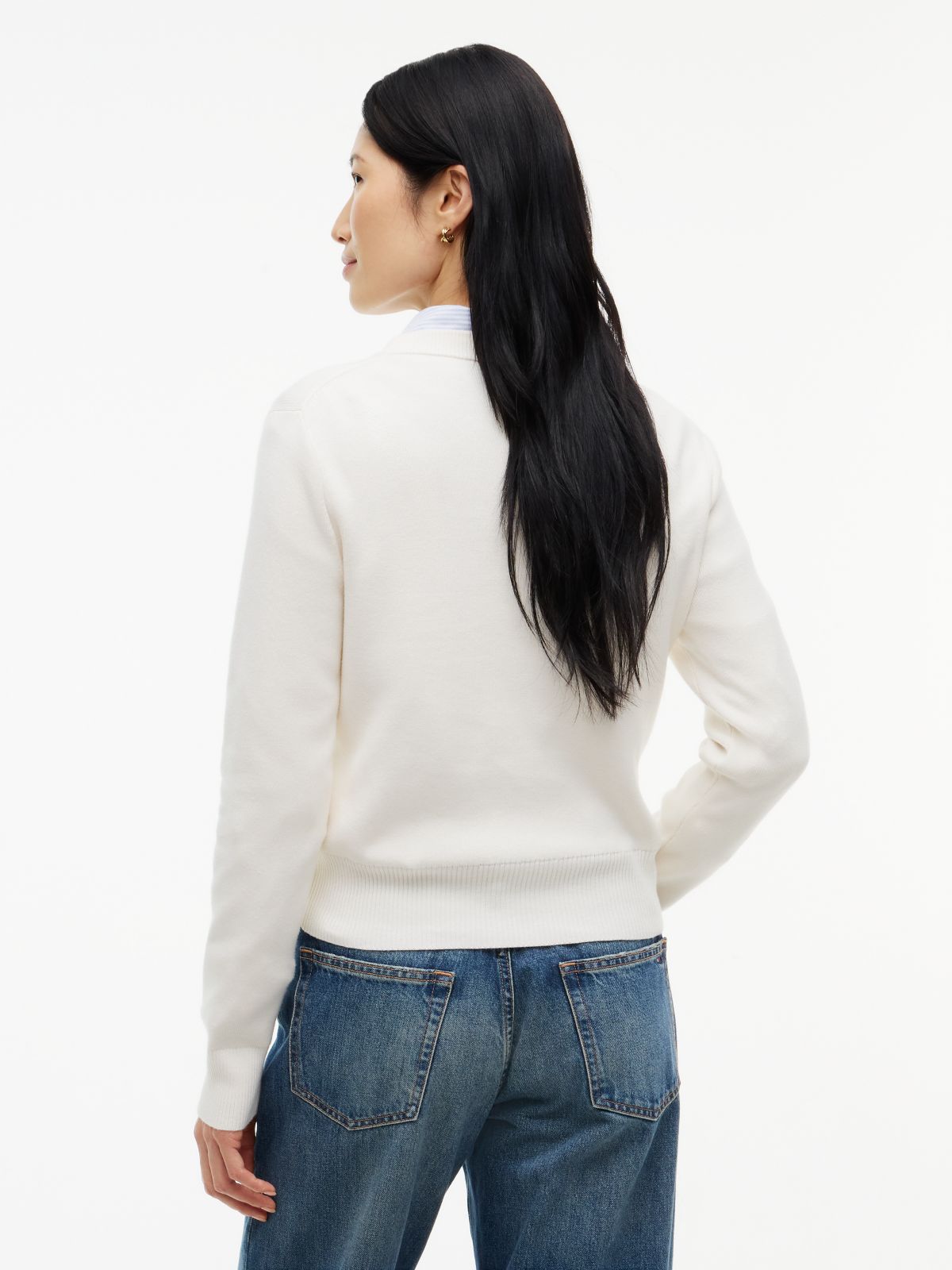 Lightweight Crewneck Sweater — Ivory Petal