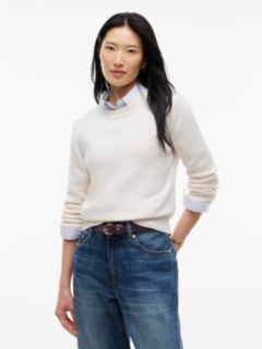 Lightweight Crewneck Sweater — Ivory Petal 1