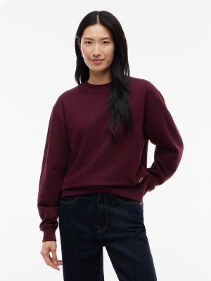 Script Monogram Crewneck Sweatshirt, Deep Burgundy