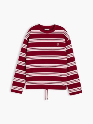 Женские футболки Tommy Hilfiger Relaxed Fit Striped Drawcord T-Shirt — фото 5