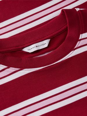 Женские футболки Tommy Hilfiger Relaxed Fit Striped Drawcord T-Shirt — фото 6