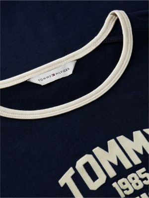 Женская футболка Tommy Hilfiger Slim Fit Varsity Logo Ringer, цвет: Тёмный синий — фото 6
