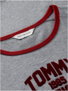 Slim Fit Varsity Logo Ringer T-Shirt — Medium Grey Heather 6