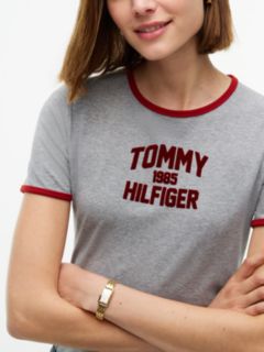 Slim Fit Varsity Logo Ringer T-Shirt — Medium Grey Heather 3