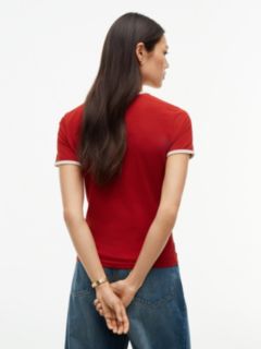 Slim Fit Varsity Logo Ringer T-Shirt — Dark Magma 5