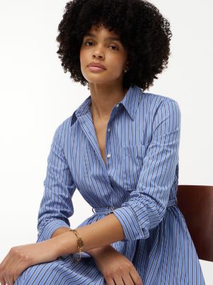 Tommy Hilfiger Belted Striped Poplin Midi Shirtdress — фото 2