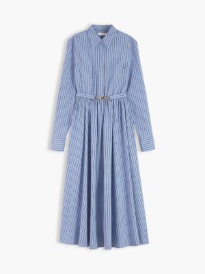 Tommy Hilfiger Belted Striped Poplin Midi Shirtdress — фото 5