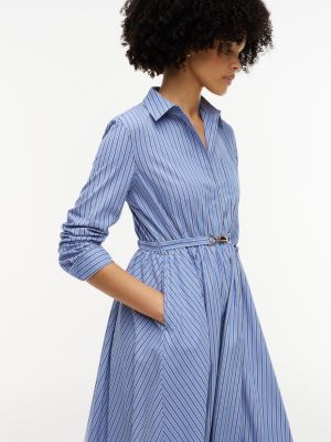 Tommy Hilfiger Belted Striped Poplin Midi Shirtdress — фото 3