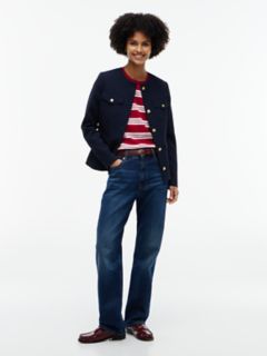 Boxy Fit Striped Heavyweight T-Shirt — Stripe Raspberry 2